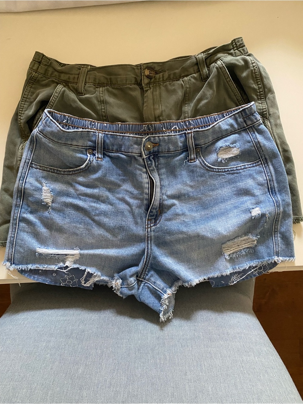 Two pairs of Aerie size large shorts